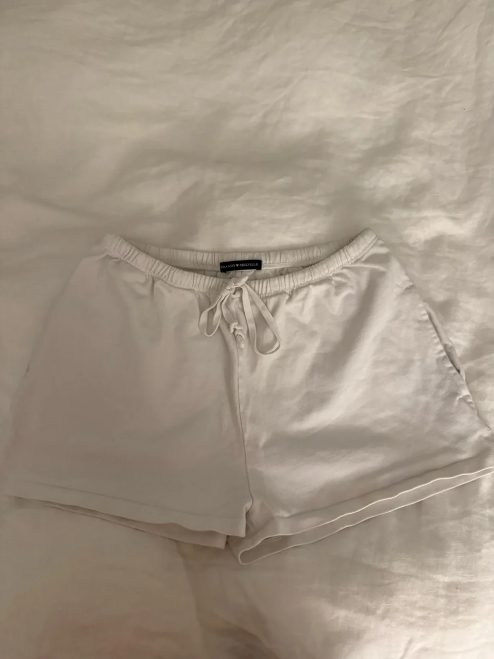 Brandy Melville Off-White Drawstring Lounge Shorts